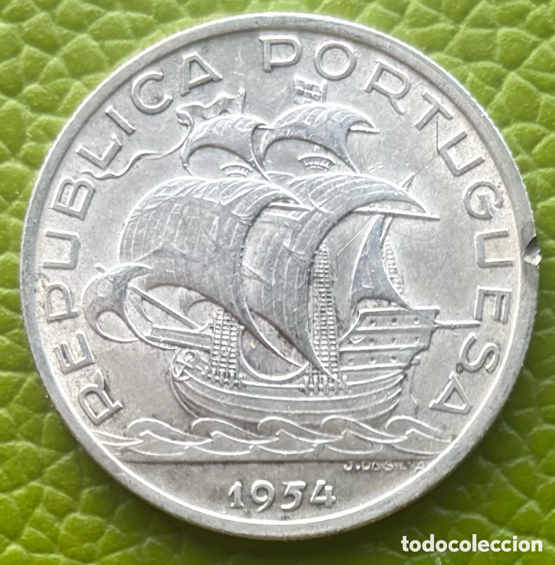 Monedas antiguas de Europa: PORTUGAL. 10 ESCUDOS. 1954. PLATA.