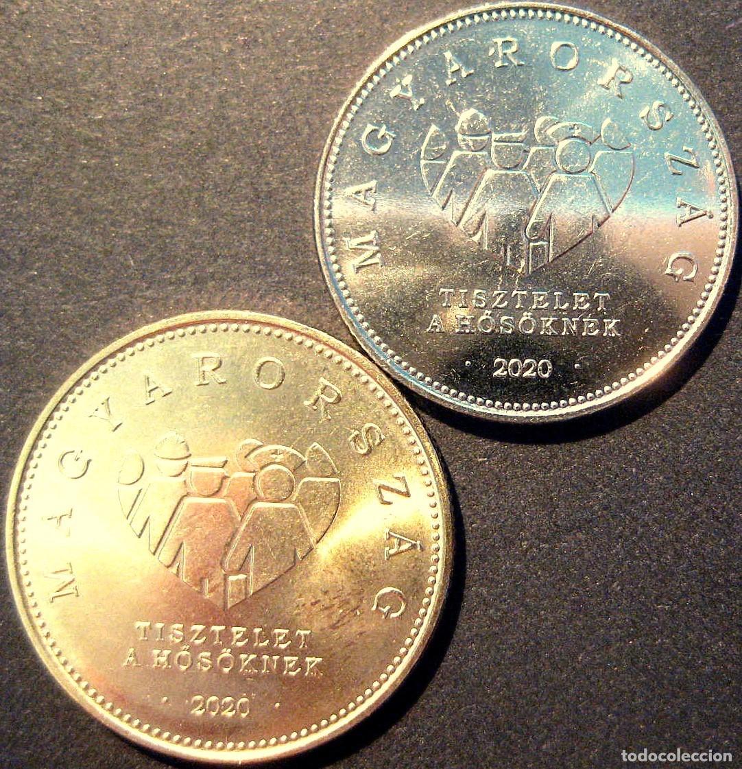 Monedas antiguas de Europa: Hungr&iacute;a, Set de 2 monedas ''H&eacute;roes del Covid'' 10 y 20 Forint UC#106-107./ Sin Circular.
