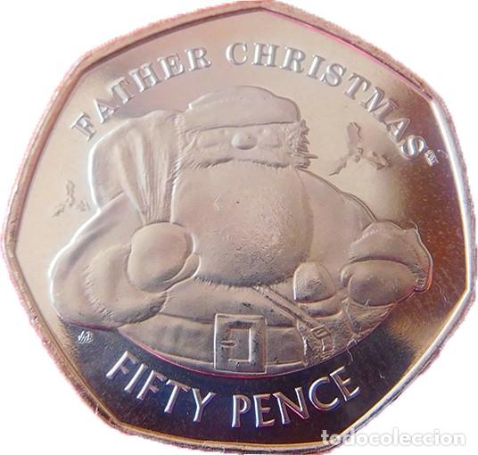 Monedas antiguas de Europa: Gibraltar, 50 Pence 2018 ''Christma'' UC#120./ Sin Circular.