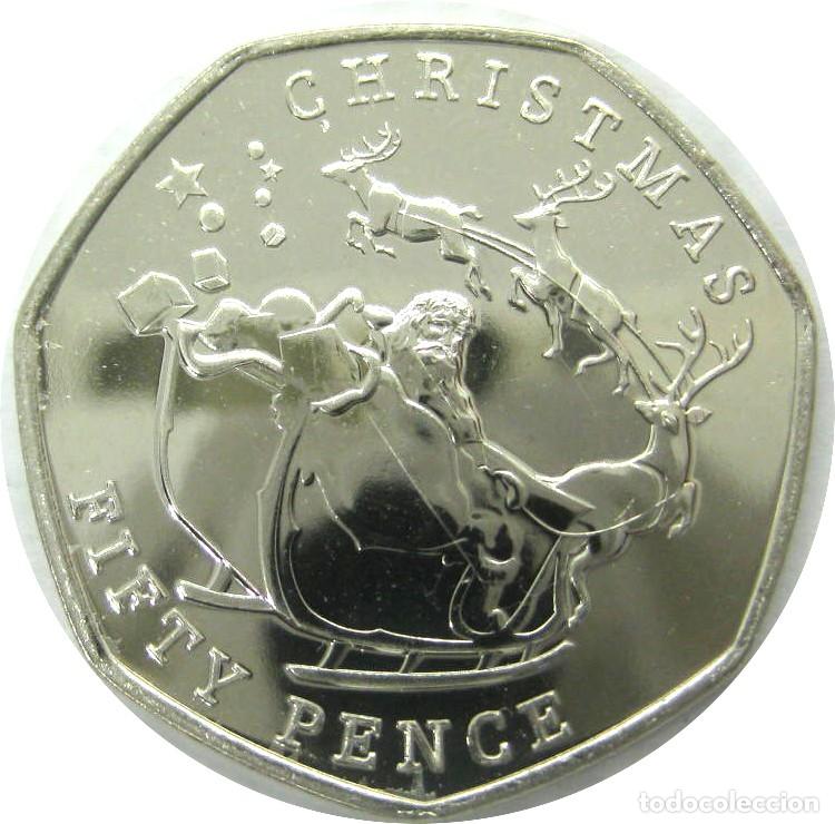 Monedas antiguas de Europa: Gibraltar, 50 Pence 2020 ''Christma'' UC#199./ Sin Circular.