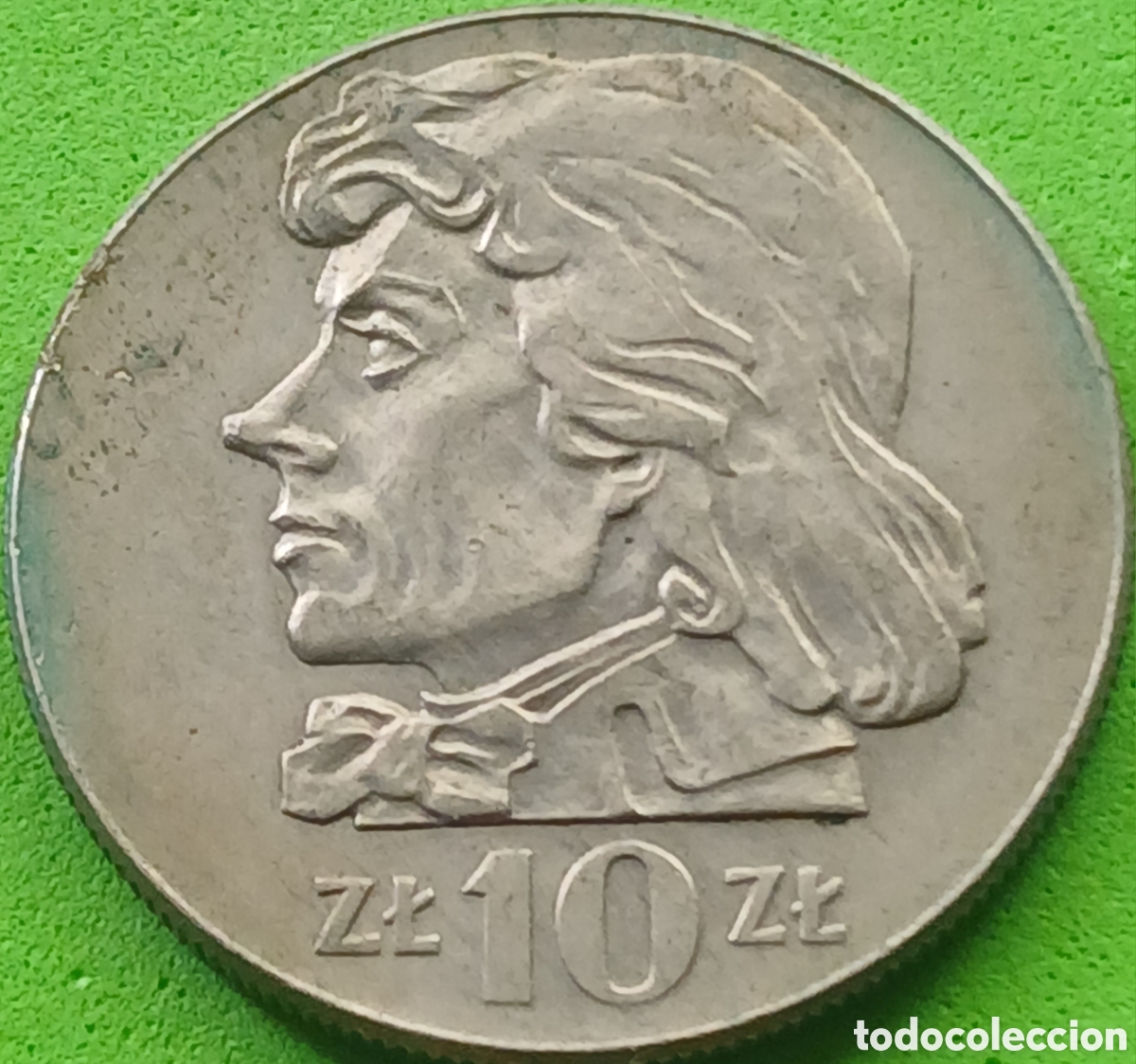 Monedas antiguas de Europa: Polonia 10 zlotych 1973 Y#50a poco com&uacute;n