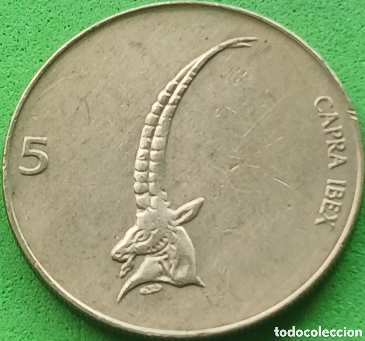 Monedas antiguas de Europa: Eslovenia 5 tolarjev 2000 km#6