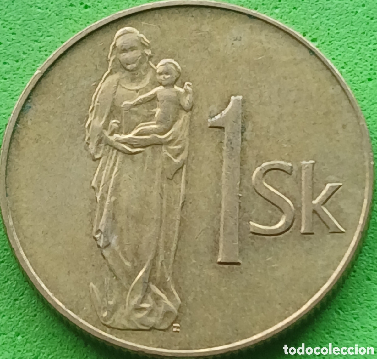 Old Coins of Europe: Eslovaquia 1 corona 1993 km#12