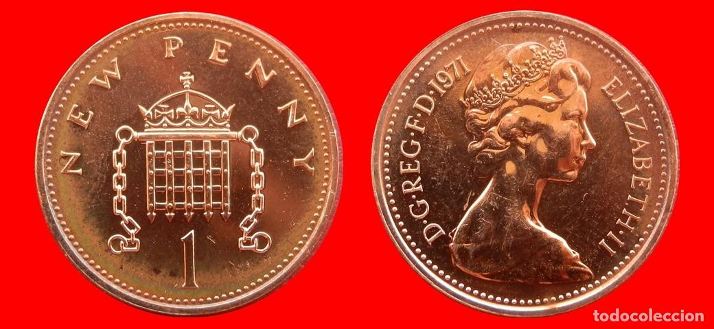 Monedas antiguas de Europa: 1 PENIQUE PENNY 1971 SIN CIRCULAR PROOF PROCEDENTE DE BLISTER INGLATERRA REINO UNIDO-9284SC