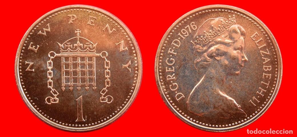 Monedas antiguas de Europa: 1 PENIQUE PENNY 1976 SIN CIRCULAR PROOF PROCEDENTE DE BLISTER INGLATERRA REINO UNIDO-9287SC