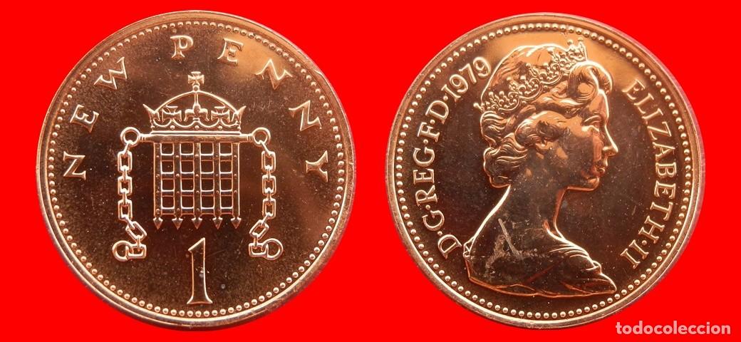 Monedas antiguas de Europa: 1 PENIQUE PENNY 1979 SIN CIRCULAR PROOF PROCEDENTE DE BLISTER INGLATERRA REINO UNIDO-9290SC