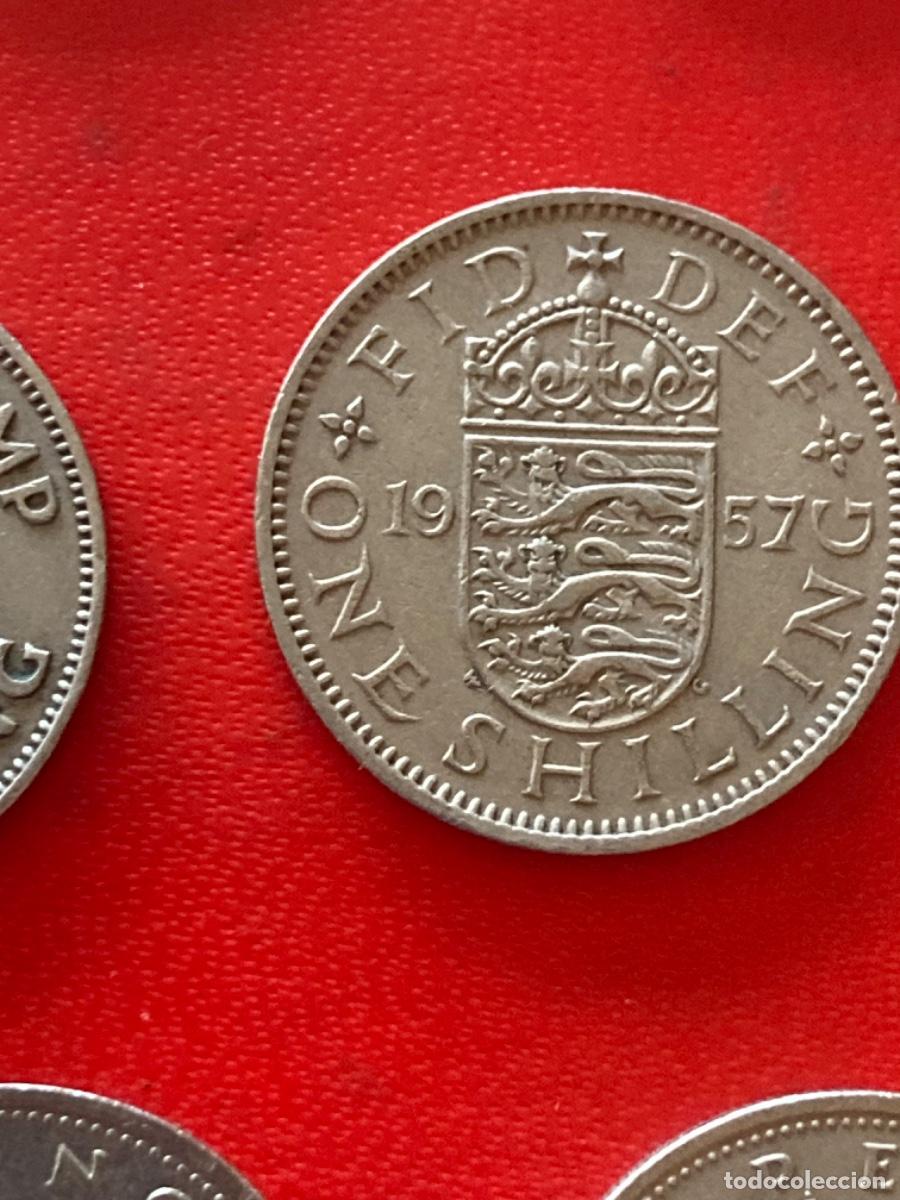 Monedas antiguas de Europa: M&uuml;nze M&uuml;nzen Umlaufm&uuml;nze Gro&szlig;britannien 1 Shilling 1957 englisches Wappen