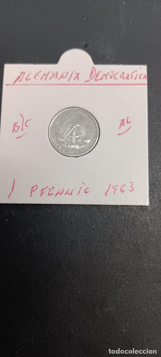 Monedas antiguas de Europa: ALEMANIA DEMOCRATICA 1 PFENNIG 1963 BC KM=8.1 (ALUMINIO)