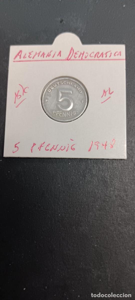 Monedas antiguas de Europa: ALEMANIA DEMOCRATICA 5 PFENNIG 1948 BC KM=2 (ALUMINIO)