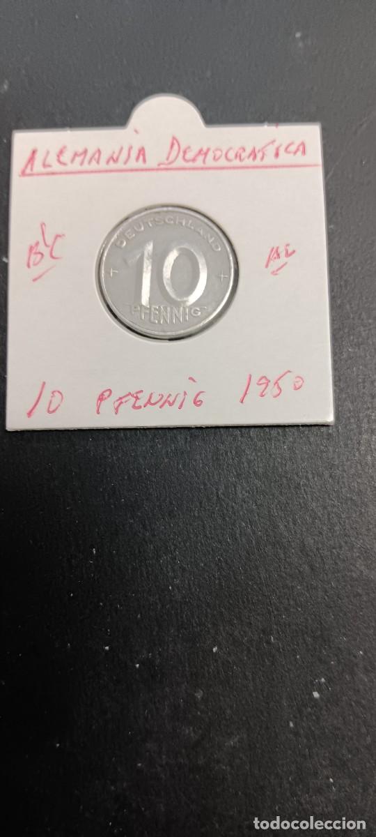 Monedas antiguas de Europa: ALEMANIA DEMOCRATICA 10 PFENNIG 1950 BC KM=3 (ALUMINIO)