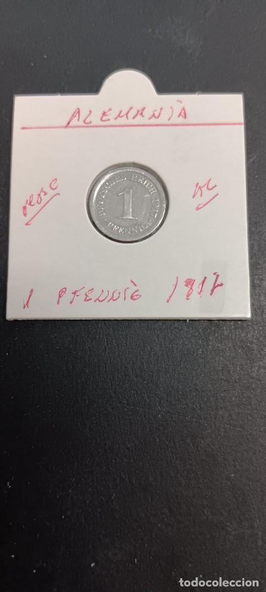 Monedas antiguas de Europa: ALEMANIA 1 PFENNIG 1917 MBC KM=24 (ALUMINIO) CECA A