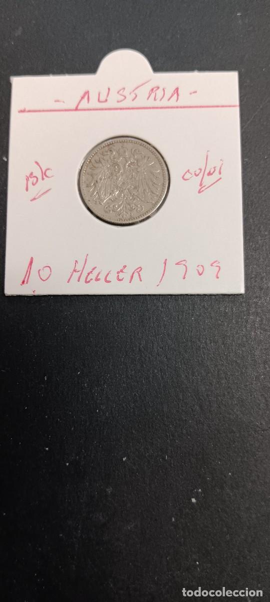 Monedas antiguas de Europa: AUSTRIA 10 HELLER 1909 BC KM=2802 (CUPRONIQUEL)