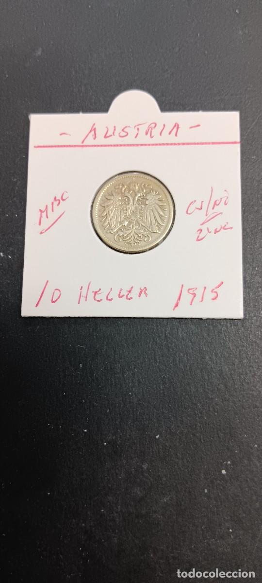 Monedas antiguas de Europa: AUSTRIA 10 HELLER 1915 MBC KM=2822 (CUPRONIQUEL-ZINC)