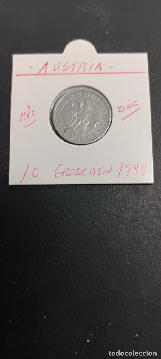 Monedas antiguas de Europa: AUSTRIA 10 GROSCHEN 1948 BC KM=2874 (ZINC)