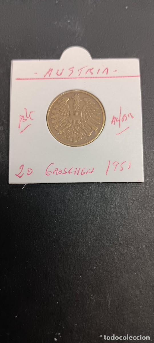 Monedas antiguas de Europa: AUSTRIA 20 GROSCHEN 1951 BC KM=2877 (ALUMINIO-BRONCE)