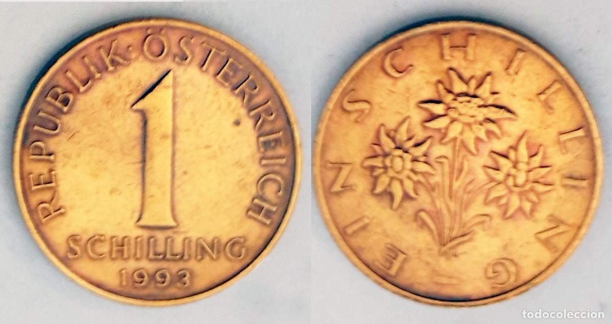 Monedas antiguas de Europa: Austria 1 Chel&iacute;n 1993 &ndash; KM#2886