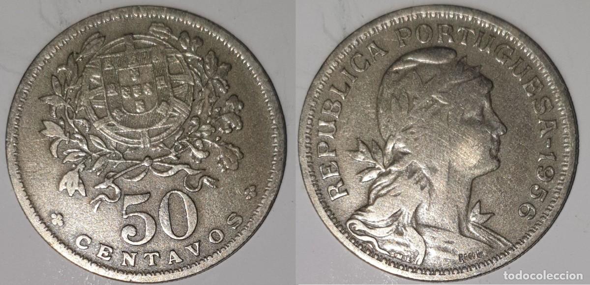 Monedas antiguas de Europa: Portugal 50 Centavos 1956 &ndash; KM#577