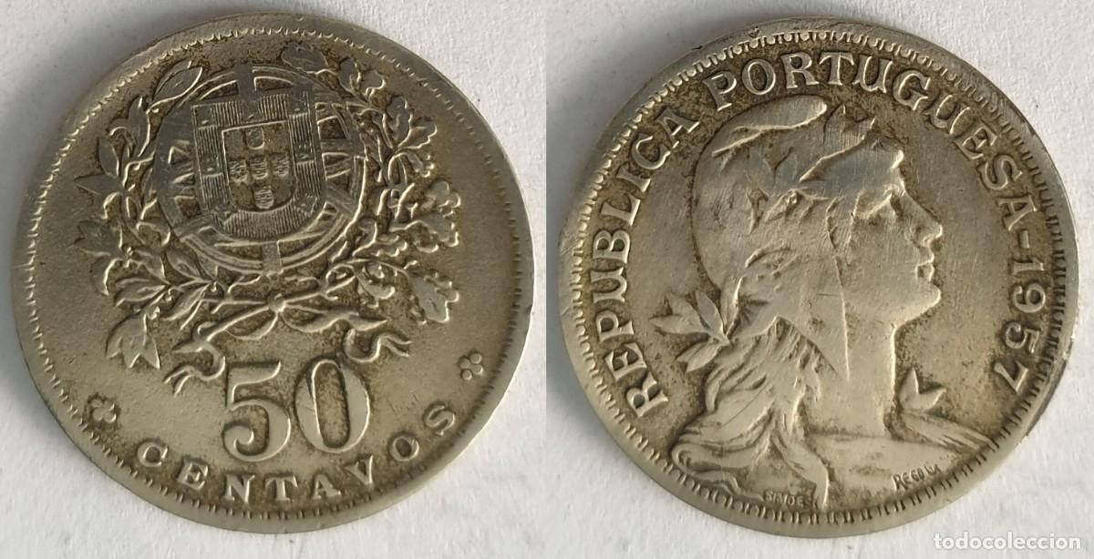 Monedas antiguas de Europa: Portugal 50 Centavos 1957 &ndash; KM#577