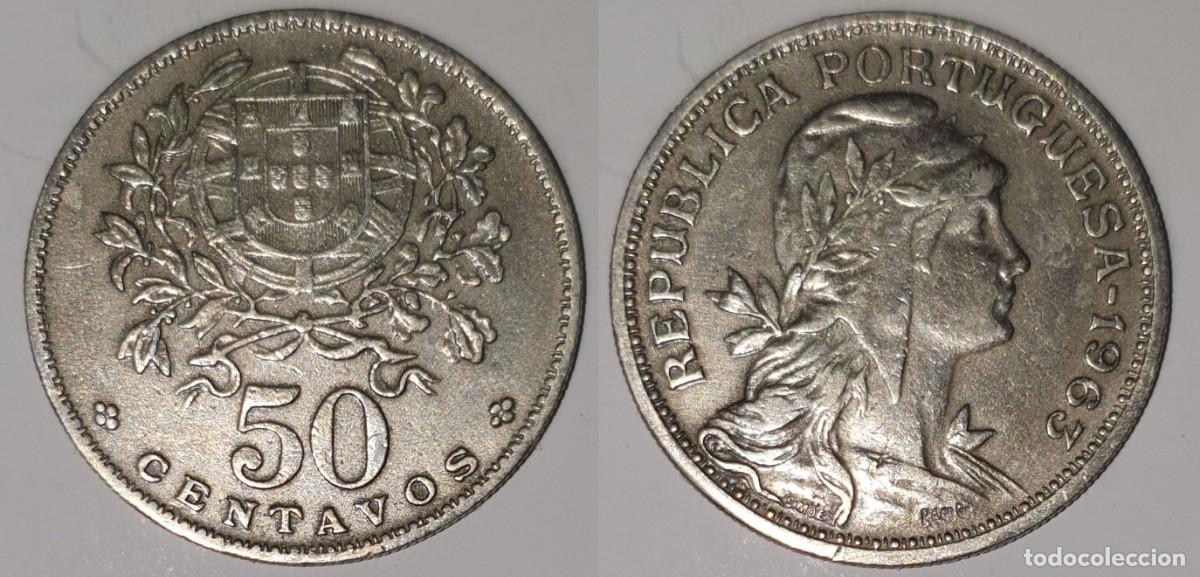 Monedas antiguas de Europa: Portugal 50 Centavos 1963 &ndash; KM#577