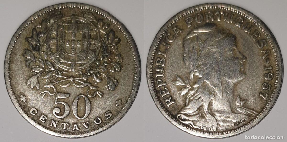 Monedas antiguas de Europa: Portugal 50 Centavos 1957 &ndash; KM#577