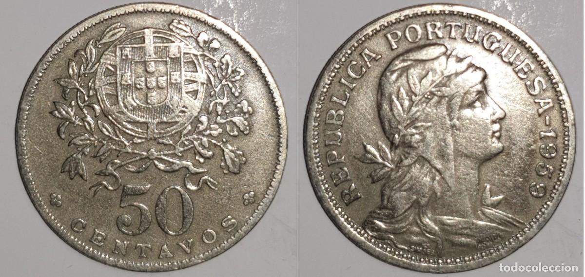 Monedas antiguas de Europa: Portugal 50 Centavos 1959 &ndash; KM#577