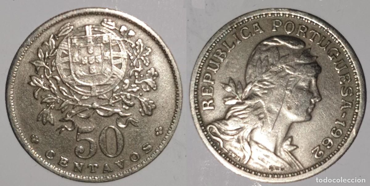 Monedas antiguas de Europa: Portugal 50 Centavos 1962 &ndash; KM#577