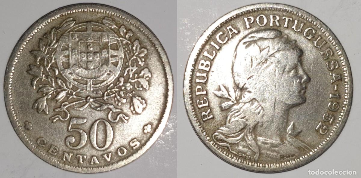 Monedas antiguas de Europa: Portugal 50 Centavos 1952 &ndash; KM#577