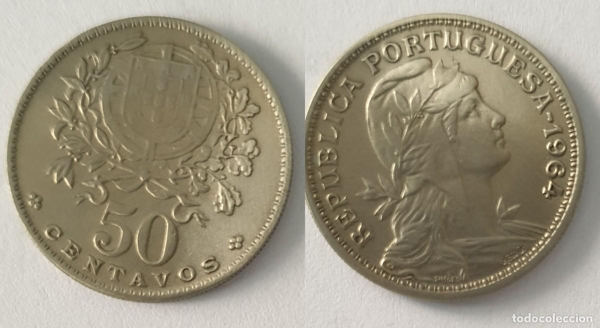Monedas antiguas de Europa: Portugal 50 Centavos 1964 &ndash; KM#577