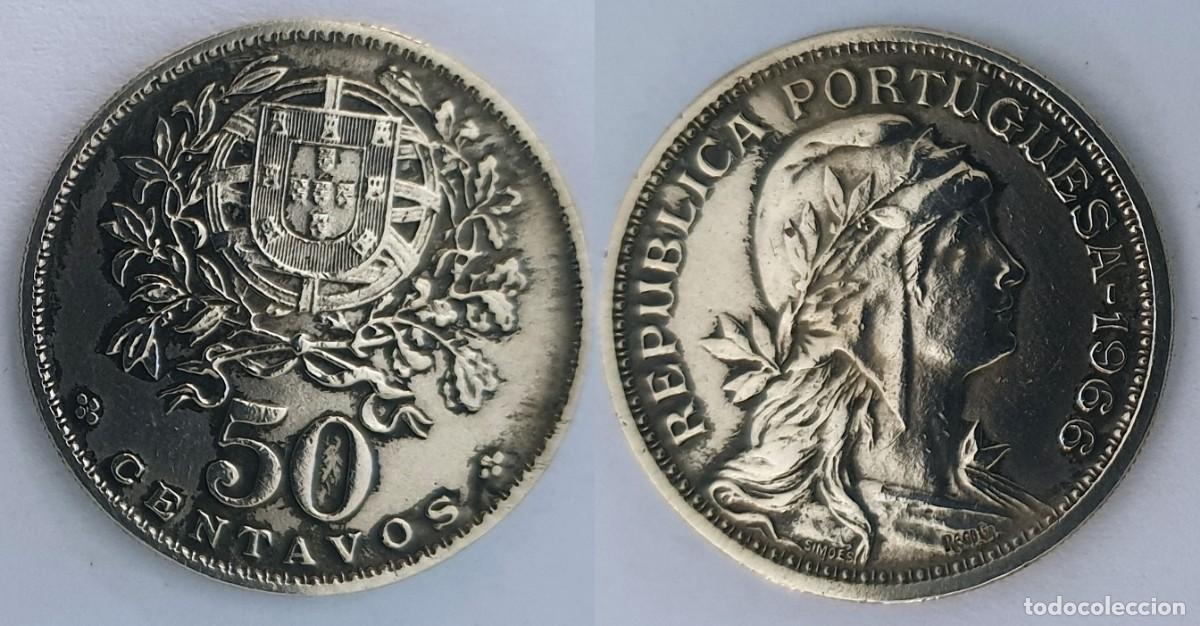 Monedas antiguas de Europa: Portugal 50 Centavos 1966 &ndash; KM#577