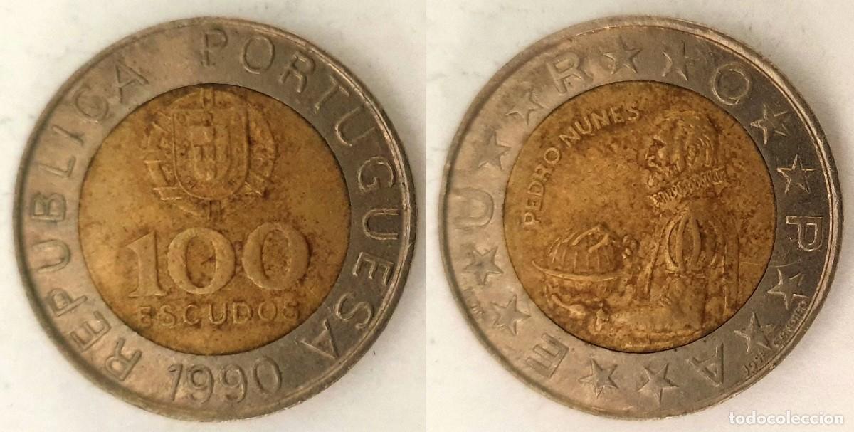 Monedas antiguas de Europa: Portugal 100 Escudos 1990 &ndash; KM#645