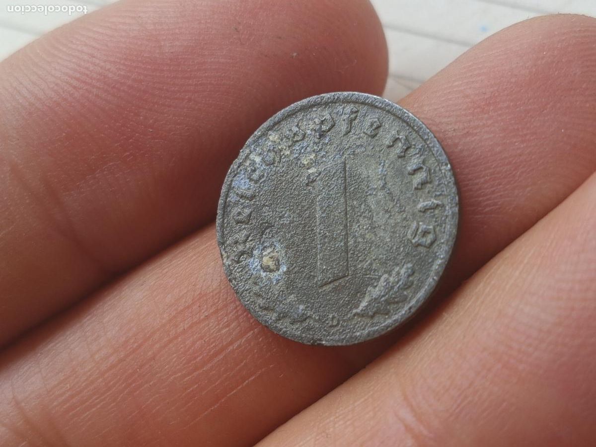 Monedas antiguas de Europa: Alemania. 1 reichspfennig de 1940 D