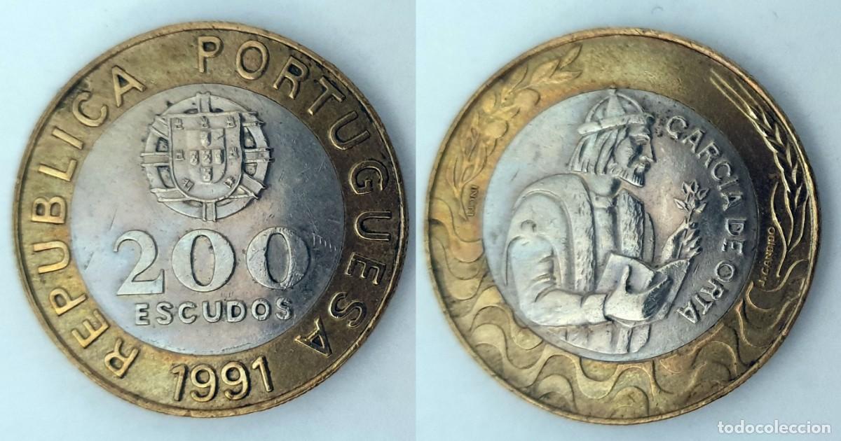 Monedas antiguas de Europa: Portugal 200 Escudos 1991 &ndash; Garcia de Orta &ndash; KM#655