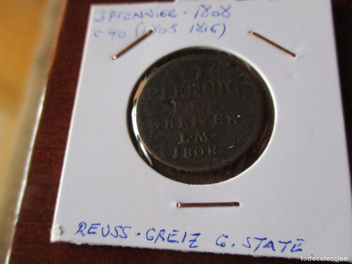 Monedas antiguas de Europa: REUSS GREYZ - 3 PFENNIG 1808