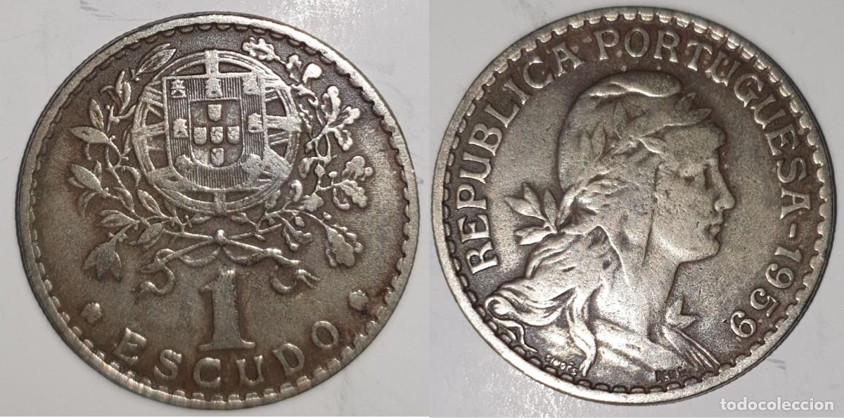 Monedas antiguas de Europa: Portugal 1 Escudo 1959 &ndash; KM#578