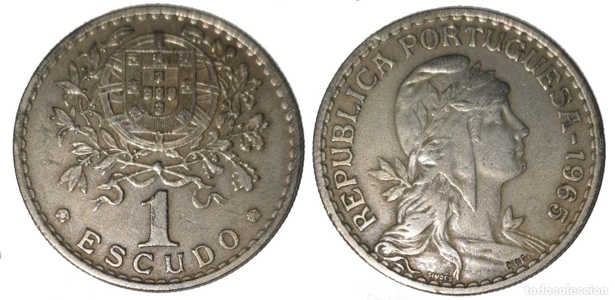 Monedas antiguas de Europa: Portugal 1 Escudo 1965 &ndash; KM#578