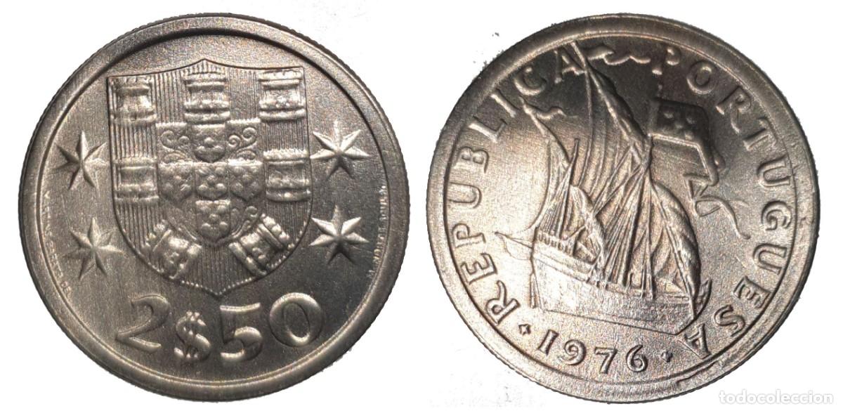 Monedas antiguas de Europa: Portugal 2$50 Escudos 1976 &ndash; Carabela &ndash; KM#590