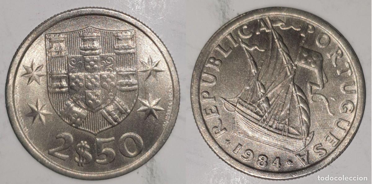 Monedas antiguas de Europa: Portugal 2$50 Escudos 1984 &ndash; Carabela &ndash; KM#590