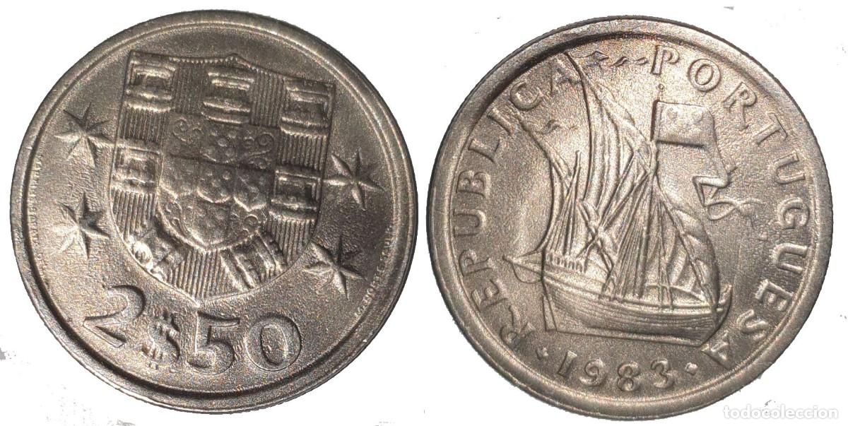 Monedas antiguas de Europa: Portugal 2$50 Escudos 1983 &ndash; Carabela &ndash; KM#590