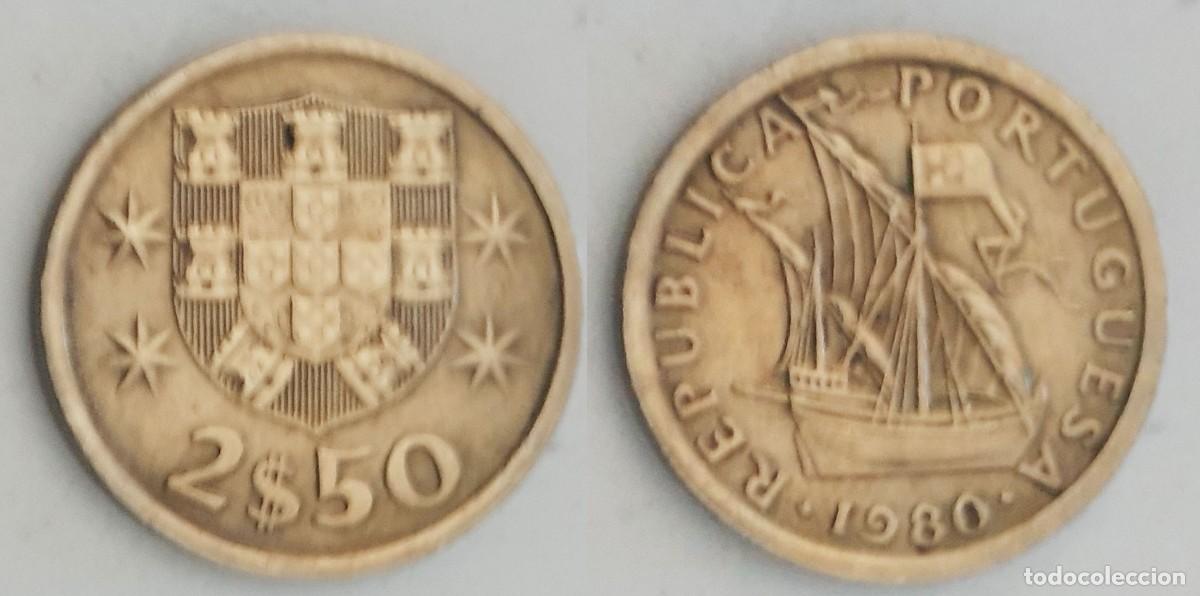 Monedas antiguas de Europa: Portugal 2$50 Escudos 1980 &ndash; Carabela &ndash; KM#590