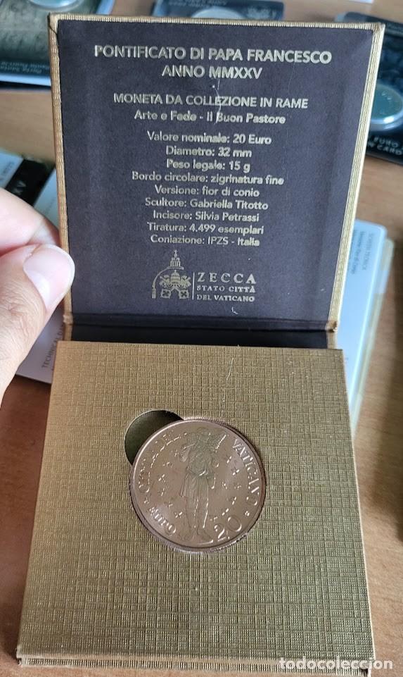 Monedas antiguas de Europa: VATICANO 2025 20 EUROS CONMEMORATIVA BU &ndash; ARTE Y FE &ldquo;EL BUEN PASTOR&rdquo; &ndash; EN ESTUCHE OFICIAL.