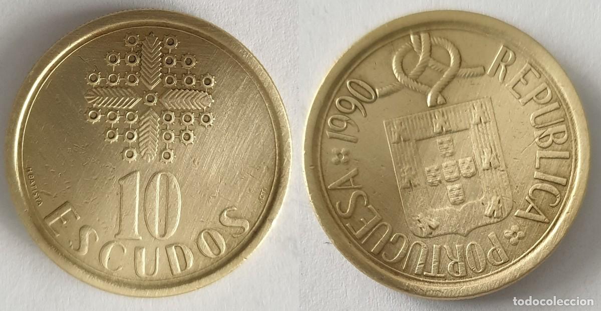 Monedas antiguas de Europa: Portugal 10 Escudos 1990 &ndash; KM#633