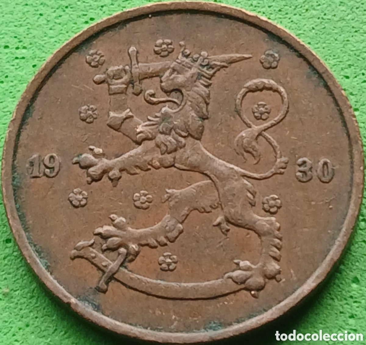 Monnaies anciennes de Europe: Finlandia 5 pennia 1930 km#22 poco com&uacute;n