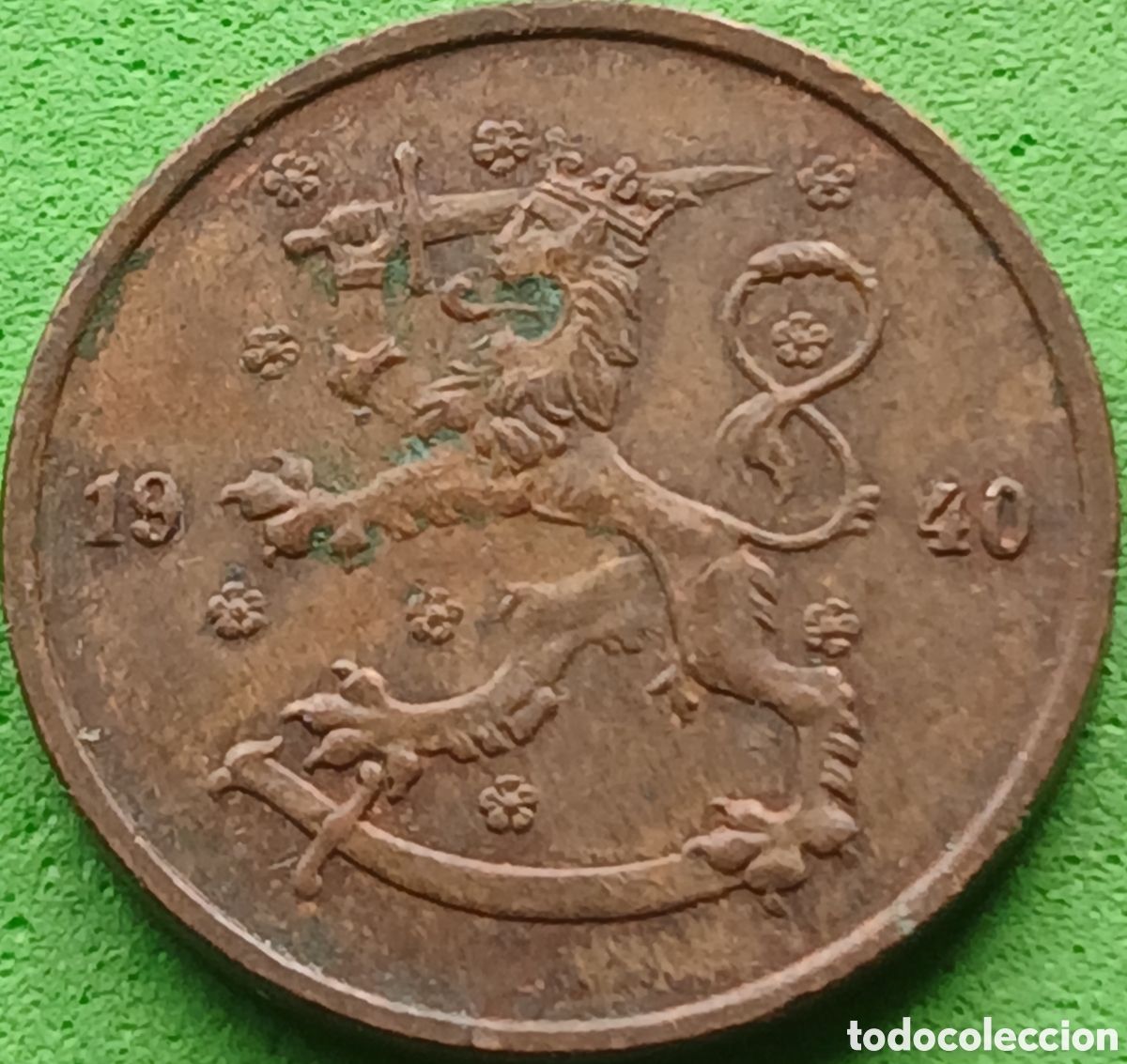 Monedas antiguas de Europa: Finlandia 5 pennia 1940 km#22 poco com&uacute;n