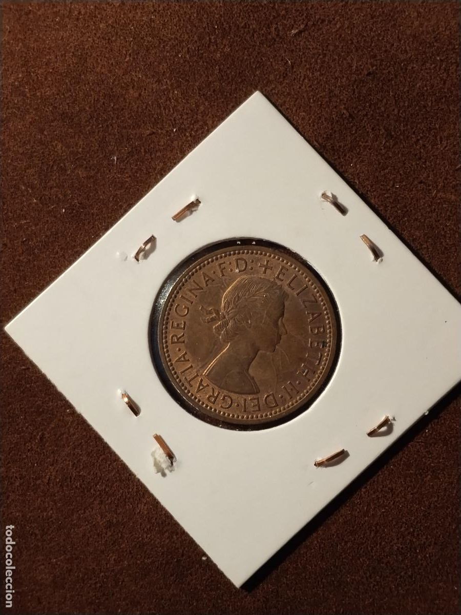Old Coins of Europe: Reino Unido &ndash; Half Penny 1967 &ndash; Golden Hind &ndash; Isabel II