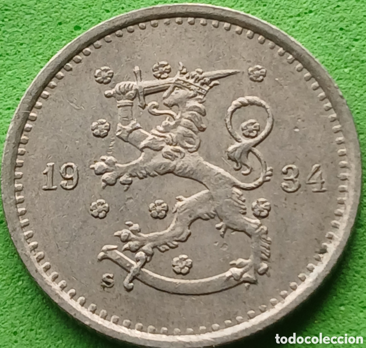 Monete antiche di Europa: Finlandia 50 pennia 1934 km#26 poco com&uacute;n