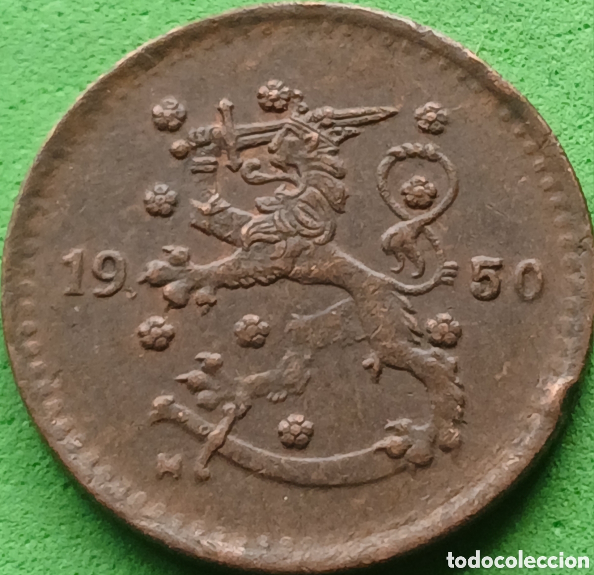 Monedas antiguas de Europa: Finlandia 1 marco 1950 km#30a poco com&uacute;n