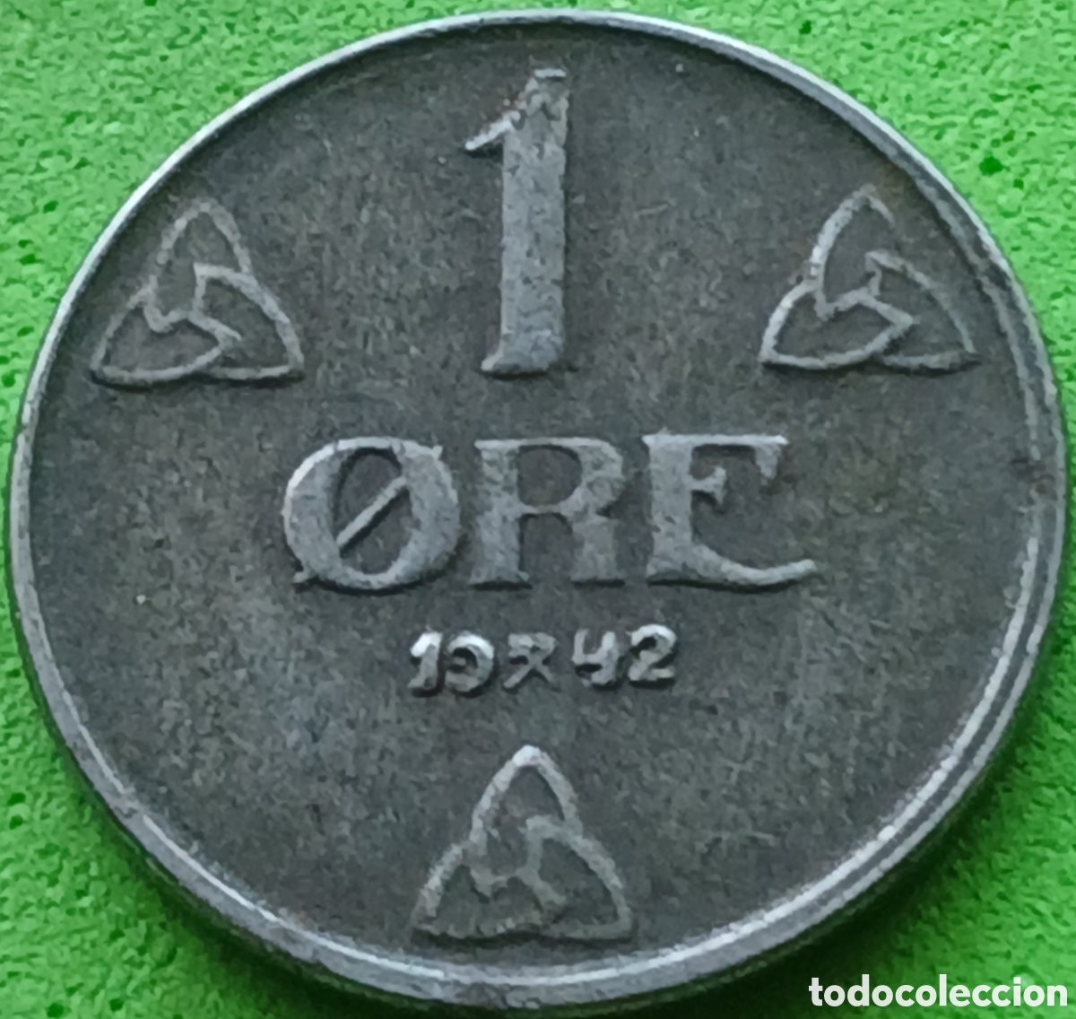 Monedas antiguas de Europa: Noruega 1 ore 1942 km#387