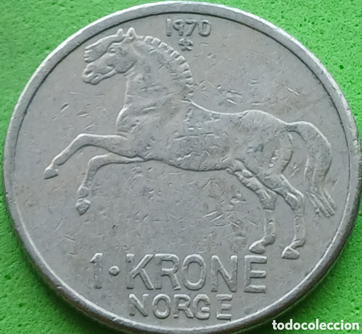 Monedas antiguas de Europa: Noruega 1 corona 1970 km#409
