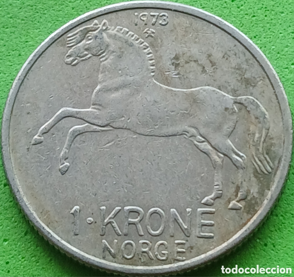 Monedas antiguas de Europa: Noruega 1 corona 1973 km#409