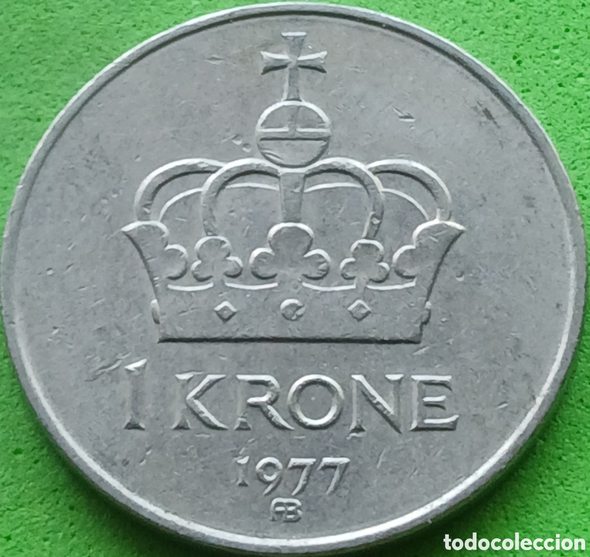 Monedas antiguas de Europa: Noruega 1 corona 1977 km#419